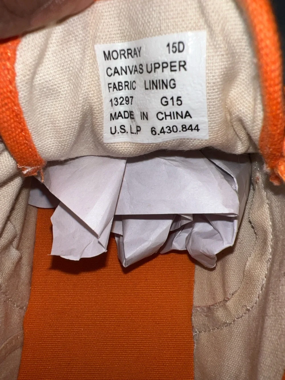 Polo by Ralph Lauren Orange Canvas Low-Top Sneakers “Size 15D”